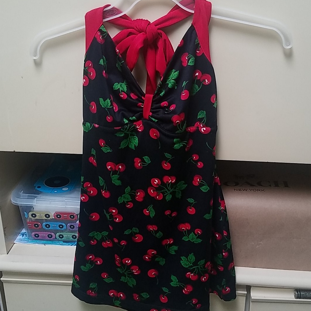 Pinup Couture girl clothing retro cherry swimsuit